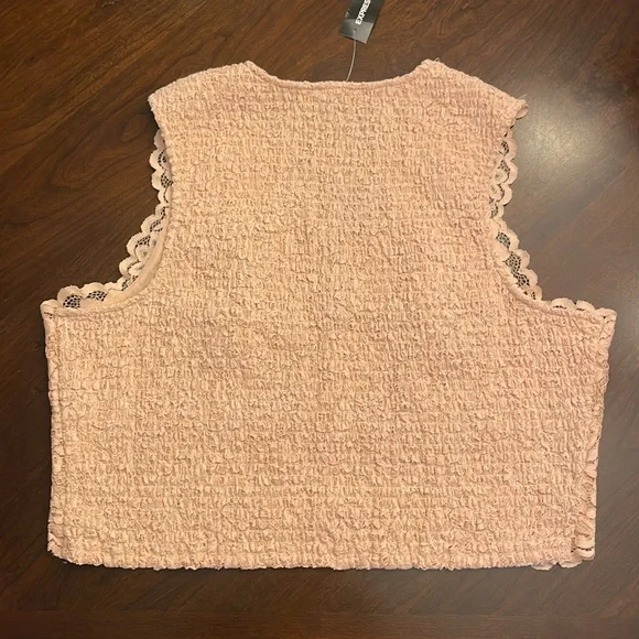 Blushing Lace Smocked Top by Express - Picture 7 of 16
